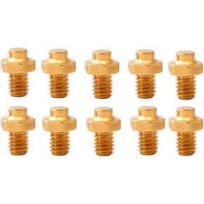 Pokinge 10Pcs Bicycle Pedal Bolts Aluminum Alloy Road Bike Anti-Skid Nail M4 Anti Slide Screw Fixed Stud Mountain Bike Pedal Screws