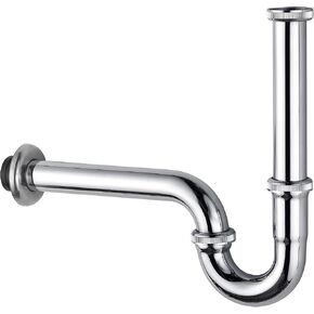 ZM Brass 1-1/4" P-trap Pipe, Adjustable Height Sink Waste Drain Kit, Chrome