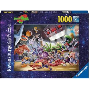 Ravensburger Space Jam: Final Dunk - أحجية الصور المقطوعة المثيرة المكونة من 1000 قطعة للأطفال والكبار | تقنية سوفت كليك الفريدة | لمسة نهائية نابضة بالحياة وخالية من الوهج | مواد متينة لمتعة طويلة الأمد