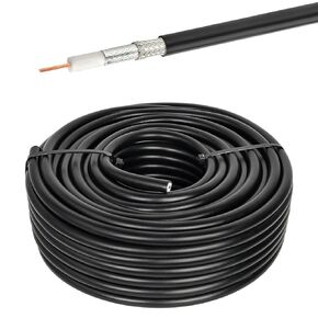 MOOKEERF RG11 Coaxial Cable 100ft,Low Loss RG11 Cable 100 Feet,RG11 Coax Cable 75 ohm