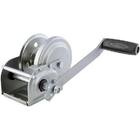 CURT 29610 Hand-Crank Brake Winch, 1,000 lbs, 4.2:1 Gear Ratio, 7" Handle