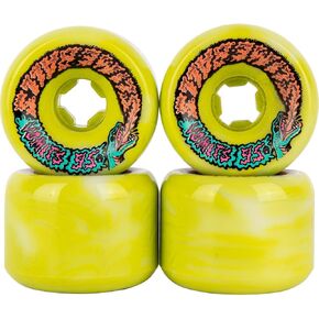 Santa Cruz Skateboard Wheels 60mm Snake Vomits 95A Green White Swirl