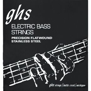 GHS Strings M3050 4-String Bass Precision Flats, Stainless Steel Flatwound Bass Strings, 38" Winding, Medium (.045-.105) in Kuwait