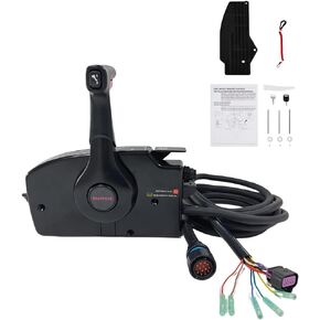 881170A13 Boat Motor Side Mount Remote Control Box with 14 Pin for Mercury Outboard Engine Right Hand Pull To Open