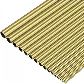 uxcell Brass Tube 2mm-10mm OD 0.5mm Wall Thickness 300mm Length Tubing Set, Pack of 16