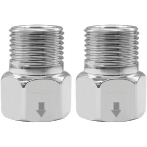 Stainless Steel 1/2" Male to 1/2" Female Check Valve One-Way Non-return Prevent Water Backflow Preventer (Pack of 2)