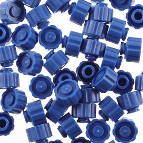 50 Pcs Syringe Tip Caps No Needle Lock Cap Syringe Caps Needle Tip Cap Easy Dispensing Blue Syringe Cap for Feeding Tubes Lab Supplies