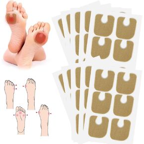 60Pcs U Shaped Felt Callus Pads, Adhesive Foot Pads, Metatarsal Pads Ball of Foot Cushions, Reduce Foot and Heel Pain, Keep Calluses from Rubbing on Shoes