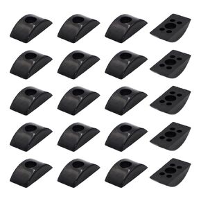 20 Pieces Plastic Half Moon Washer M8 Half Moon Nut Washer Half Moon Nuts Spacer 8mm Hole Dia Half Moon Nuts Washer Spacer for Furniture Connector, Black