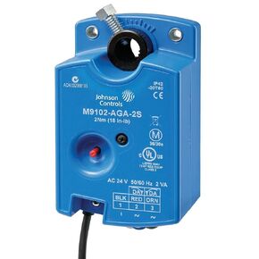 Johnson Controls M9102-AGA-2S Series M9102 Electric Non-Spring-Return Actuator, Floating Control, 2 Nm Torque, 48" UL 444 Type CMP Plenum Rated Cable with 19 AWG Conductors and 1/4" Ferrule Ends