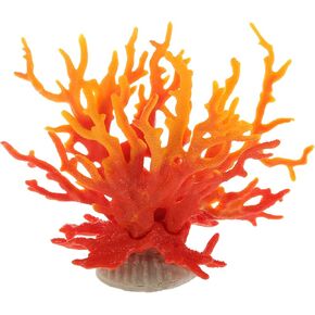 CAPASTEC Colorful Coral Reef Decor, Mini Faux Coral Decor for Aquarium Decorations, 6.5x5.83inch (White)