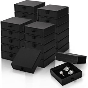 24 Pack Jewelry Gift Boxes, 3.5x3.5x1.2 Inch Cardboard Jewelry Packaging Box with Lid, Small Storage Display Case Bulk for Necklaces, Bracelets, Earrings, Jewelry Gift