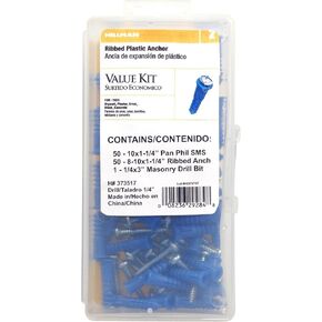 373517 Plastic Anchor Kit, Pack of 1, No Color
