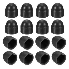 uxcell 150pcs Hex Nut Cover, M6 Grey Plastic Dome Nut Protection Cap Hex Bolt Nut Covers for Hexagon Screws, Bolts