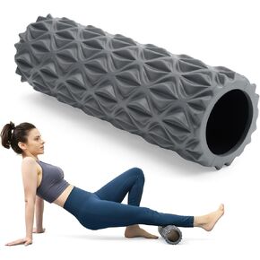 Foam Roller, 15inch Deep Tissue Massager for Muscle Massage, Myofascial Trigger Point Release, Exercise, Yoga, Pilates(Orange)