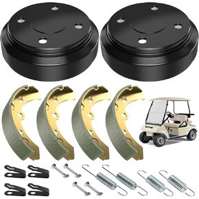 Club Car Brake Repair Kits Fit Club Car DS 1995-UP and Precedent 2004-UP, Golf Cart Brake Drums/Hubs & Brake Shoes/Brake Pads & Brake Spring Kits, OEM Replace# 101791101 1018232-01 101816301