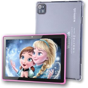 10.1 Inch Android Kids Tablet: 6GB + 64GB 1TB Expand Tableta with 2.0GHz Octa-Core Processor | 5MP + 8MP Dual Cameras, HD IPS Screen, 2.4G/5G WiFi, Bluetooth 5.0, Google GMS (Clear)