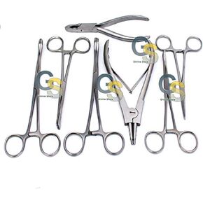 مجموعة أدوات ثقب الجسم مكونة من 7 قطع أدوات ملقط بينينجتون G.S INSTRUMENTS من G.S SURGICAL in Kuwait