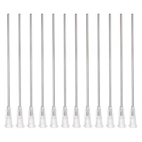 uxcell 20 Pcs 18G Plastic Dispensing Needles with Luer Lock, 4" Steel Needle Tube PP Heat-Resistant Plastic Blunt Tip for Liquid Glue Gun, Pink