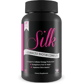 Silk Advanced Biotin Complex- Promotes Stronger, Longer, Hair-Healthier Skin- Ultimate Nail Strength