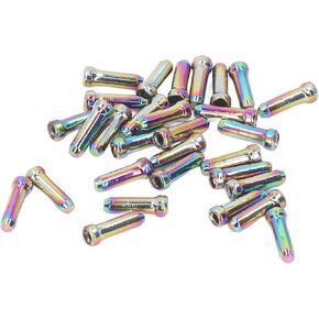 BROLEO Bike Brake Cable Tips, Erosion Resistant Colorful Practical Bike Brake Cable End Cap for Road Bikes (30PCS)