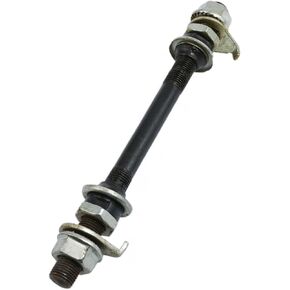 Bike Axle 150mm Bicycle Multiple Speed Front Hub Axle 3/8 Inch Black 26tpi Cone Lock Nut Washer Kit 1PCS