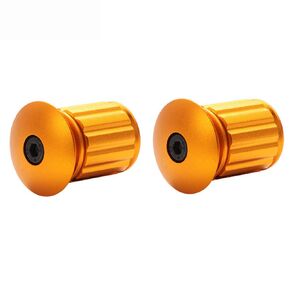 Handlebar End Plugs - Expanding, 1 Pair Aluminum Handlebar Bike Bar Ends for Road, Mountain, BMX, MTB Bicycle - 2 Set Plug or Cap for Bike Bars