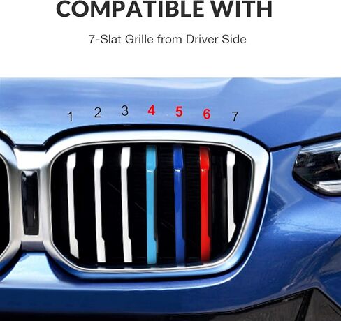 زخارف شبكية قياسية متوافقة مع 2018-2021 BMW X3 G01 و2019-2021 X4 G02 (غير مناسبة لـ X3 M، X4 M) ملحقات لشريط شبكة الكلى (7 حزم) in Kuwait