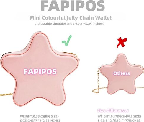 FAPIPOS Women's Mini Star Tote Bag, Women's Cute PU Leather Hobo Bag Chic Star Crossbody in Saudi Arabia