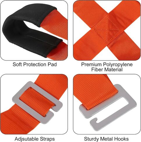 Moving Straps Lifting 1 Person 2 Person Lifting and Moving System Straps Shoulder Carrying Adjustable Handling Straps for Moving Mattress Couch Furniture Heavy Things Carry Secure Furniture Tool in Saudi Arabia