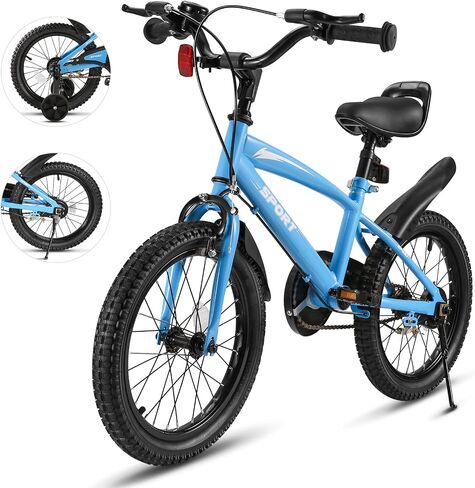 BODIOO Kids Bike for Boys Girls 4-8 Ages Years Old 16 inches Kid Bicycle with Kickstand for Rider Height 41 to 46 Inch in Kuwait