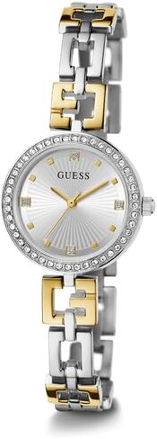 GUESS Ladies 26mm Watch - Rose Gold Tone Bracelet White Dial Rose Gold Tone Case in Saudi Arabia