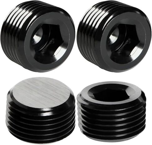 20 Pcs Stainless Steel Pipe Plug Fitting Assortment Kit, 5 Sizes 1/8" 1/4" 3/8" 1/2" 3/4" NPT Male Internal Hex Thread Socket Pipe Plug for Sealing Pipe Port in Saudi Arabia