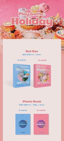 لعبة اللعب الأسبوعية: ألبوم Holiday 4th Mini M Ver CD+1p ملصق+92p PhotoBook+2p PhotoCard+1p صورة تذكرة+1p ملصق+1p صورة مطبوعة+1p علامة اسم السفر+تتبع مختومة in Saudi Arabia