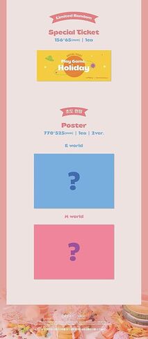 لعبة اللعب الأسبوعية: ألبوم Holiday 4th Mini M Ver CD+1p ملصق+92p PhotoBook+2p PhotoCard+1p صورة تذكرة+1p ملصق+1p صورة مطبوعة+1p علامة اسم السفر+تتبع مختومة in Saudi Arabia