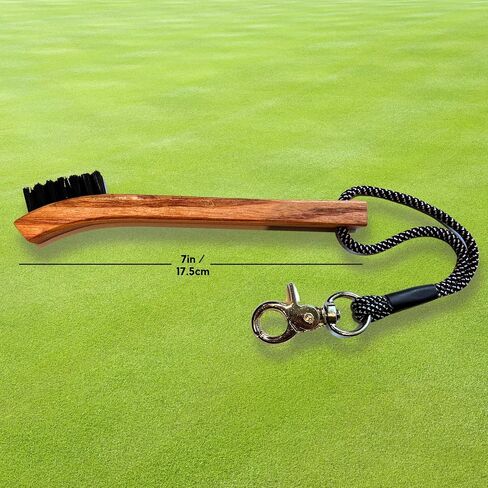 Golf Brush Made from Hickory Wood (2 Pack) - Paracord and Clip Attachment for Bags and Carts, Club Cleaner Ideal for Woods and Irons - Golf Accesories for Men in Saudi Arabia