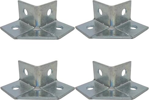 4 Packs 4 Holes Square Mounting Struct Channel Brackets, Fits for ½" Bolt with 1-5/8" Strut Channel, C Channel Fitting Feets in Saudi Arabia