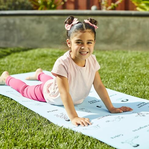 Really Good Stuff Kids Yoga Mat with 24 Illustrated Poses – Safe, Zero-Phthalate – 5mm Thick, Non-Slip, Soft Exercise Mat for Kids, Teens, Toddlers (68" x 24") Perfect For Home And Classroom in Saudi Arabia