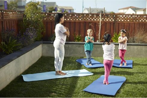 Really Good Stuff Kids Yoga Mat with 24 Illustrated Poses – Safe, Zero-Phthalate – 5mm Thick, Non-Slip, Soft Exercise Mat for Kids, Teens, Toddlers (68" x 24") Perfect For Home And Classroom in Saudi Arabia