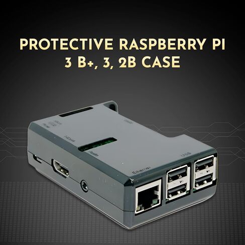 sb components Jet Black Case for Raspberry Pi 3 Model B and Raspberry Pi 2 Model B (Black) with Access to All Ports in Saudi Arabia