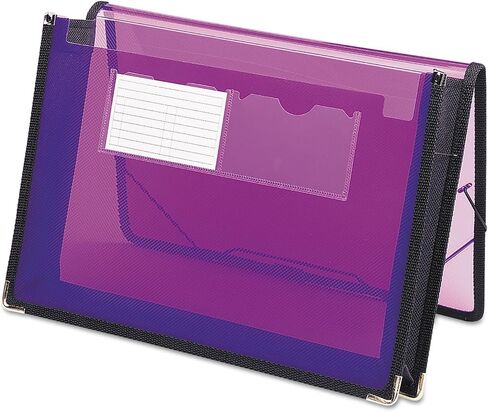 Smead Poly File Wallet with Closure, 2-1/4" Expansion, Flap and Cord Closure, Translucent, Letter Size, Blue (71953) in Saudi Arabia