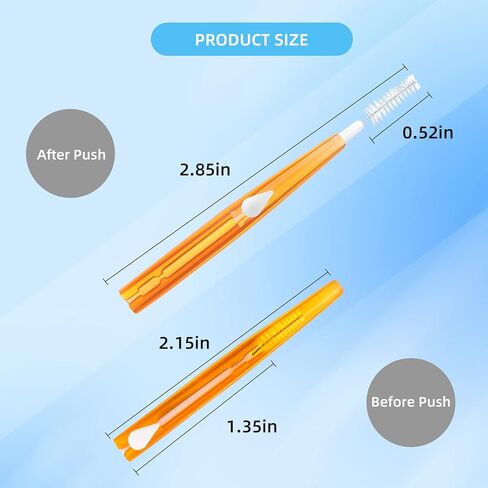 100 قطعة من فرش آنهوا المتدرجة بين الأسنان، فرشاة تنظيف الأسنان بالدفع والسحب مع صندوق تخزين (برتقالي، أصفر، وردي، أخضر، أزرق) in Kuwait