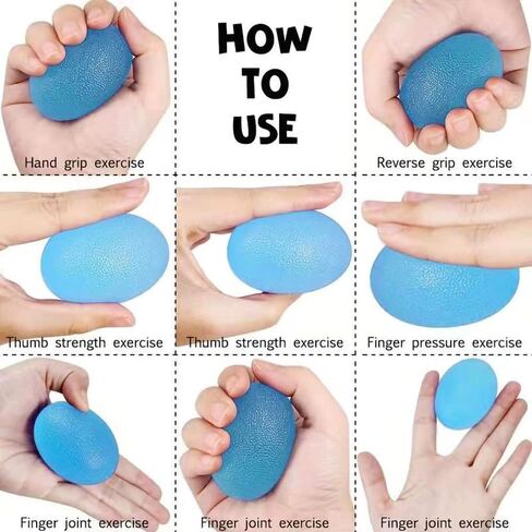 Hand Exercise Ball,Finger Wrist for Arthritis Hand, Stress Balls for Adults Hand Exercise,Finger, Grip Strengthen and Stress Relief,3 Pcs in Saudi Arabia