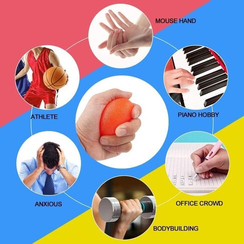 Hand Exercise Ball,Finger Wrist for Arthritis Hand, Stress Balls for Adults Hand Exercise,Finger, Grip Strengthen and Stress Relief,3 Pcs in Saudi Arabia