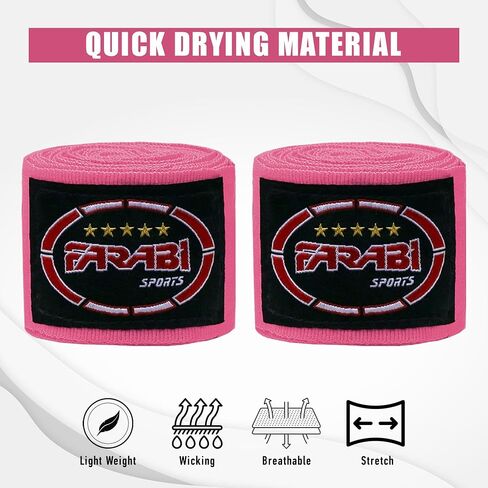 Boxing Hand Wraps for Men, Women Boxing Wraps 156 inch Hand Wraps for MMA Muay Thai Kickboxing Martial Arts Punching Bag and Training in Saudi Arabia