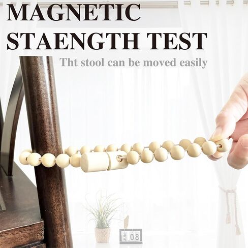 Magnetic Curtain Tiebacks, Wood Curtain Tie Backs for Curtains, Boho Curtain Holders for Drapes, Window Treatment Holdbacks for Bedroom Decor, Natural 4 Pack in Kuwait