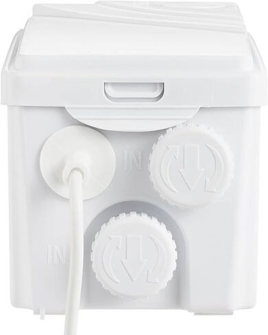 مضخة ماسيراتور VEVOR 350 وات، تدفق 6000 لتر/ساعة، رأس 23 قدم/7 متر، مضخة حوض الصرف الصحي من ماسيراتور مع 3 مداخل مياه للطابق السفلي، المطبخ، المغسلة، الدش، حوض الاستحمام، آلة التخلص من مياه الصرف الصحي في الغسيل in Kuwait