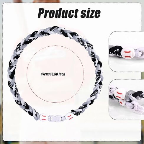 Baseball Necklace, Nylon Baseball Rope Necklaces Sports Necklace Baseball Chain for Boy Teens Adults Baseball Team Lovers in Saudi Arabia