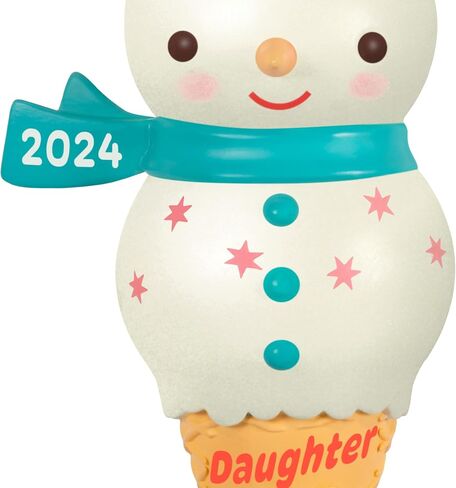 Hallmark Keepsake Christmas Ornament 2024, Daughter Snowman Ice Cream Cone 2024, Family Gifts in Saudi Arabia