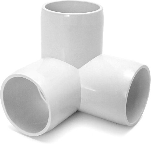 QWORK 4 Way 1/2" Cross PVC Fitting، 10 Pack PVC Fitting Connector، درجة الأثاث، لبناء الأثاث والهياكل البلاستيكية، أبيض in Saudi Arabia